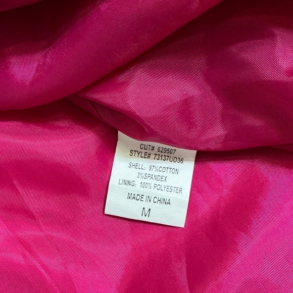 Soulmates Jacket Zebra Animal Print Coat Lined Button Up Barbie Pink White M JR - Picture 10 of 16